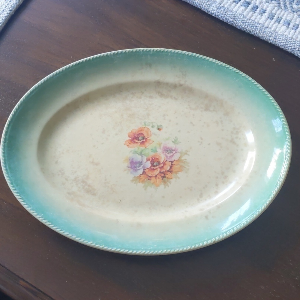 Vintage floral platter